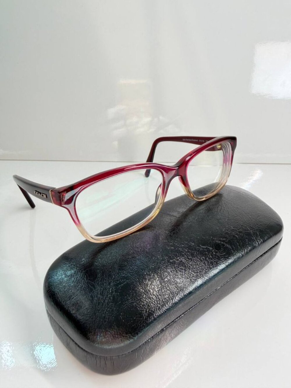 Coach Eyeglasses – Red Gradient Frame (Hard Case Included)